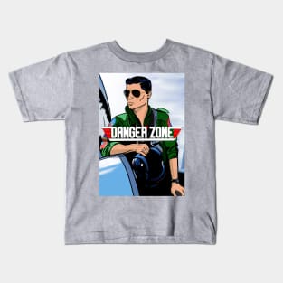 Danger Zone Top Gun Sterling Archer Mashup Kids T-Shirt